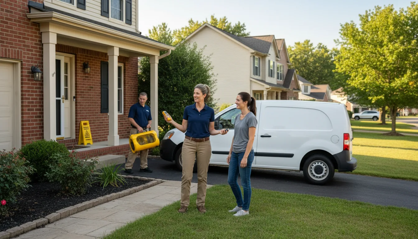 Residential water damage restoration in Hennepin, IL